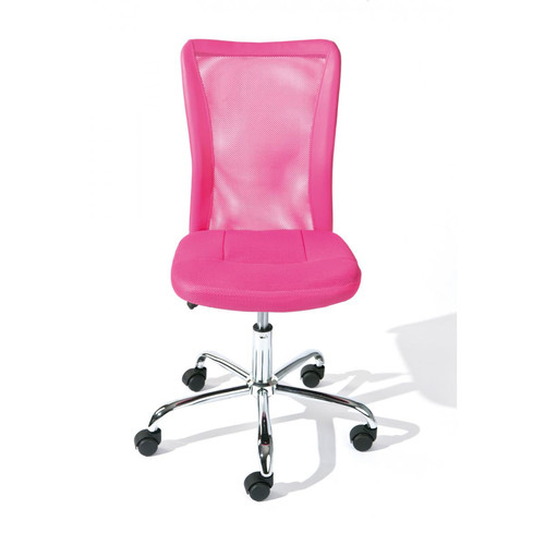 3S. x Home - Chaise de bureau enfant à roulettes Rose DUTEL - Meuble De Bureau Design